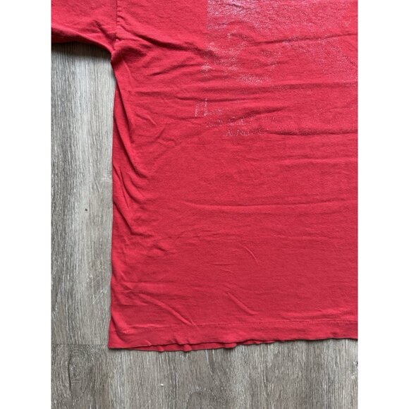 Vintage Rare 90s Michelangelo Creation Of Adam Painting Faded Red XL Shirt Art - Picture 5 of 11